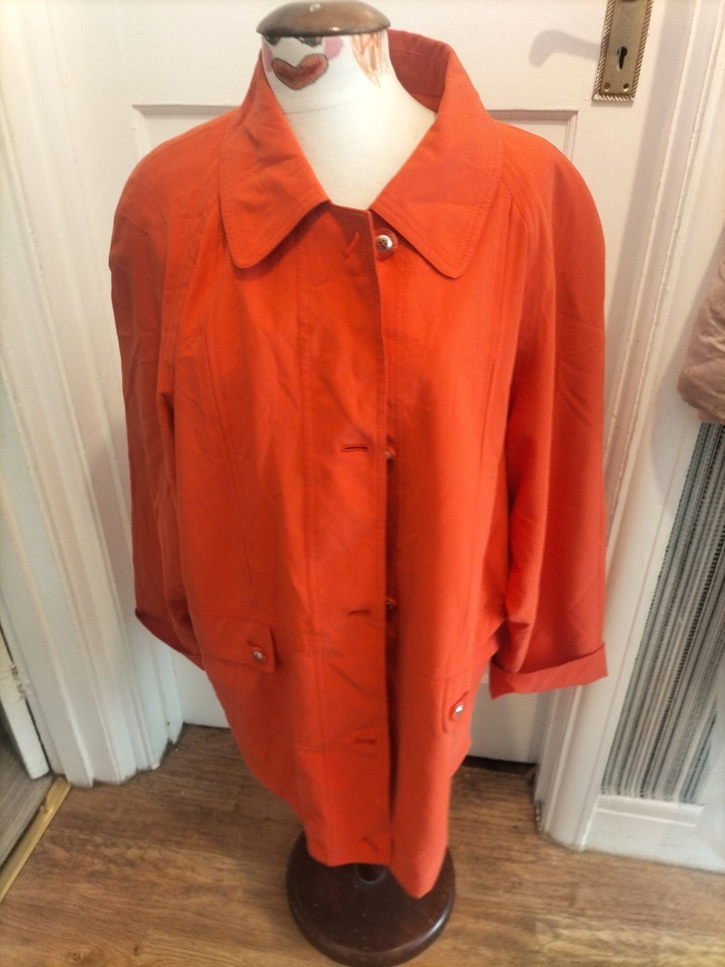 Ladies Telemac Size 3XL Orange Lined Long Sleeved Coat