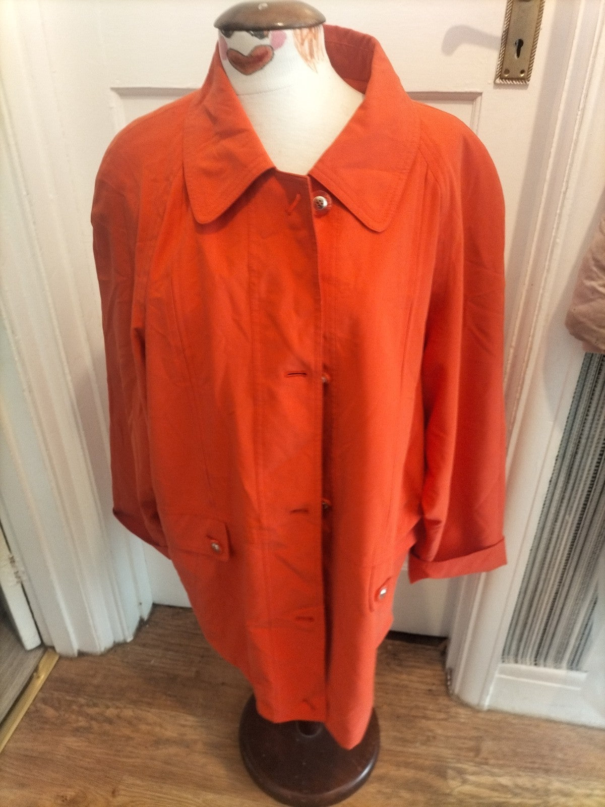 Ladies Telemac Size 3XL Orange Lined Long Sleeved Coat