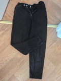 Stradivarius Large Black Elasticated Jeans
