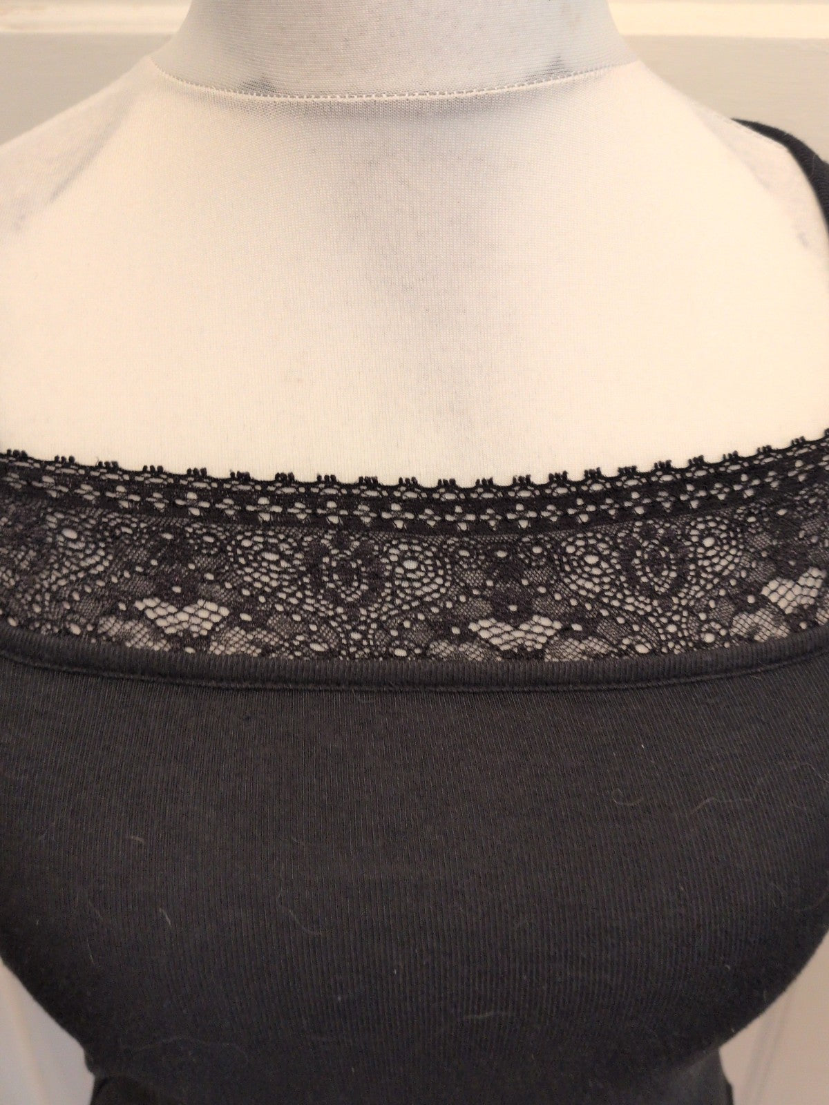 Damart Small Black Short Sleeve Thermal Blouse