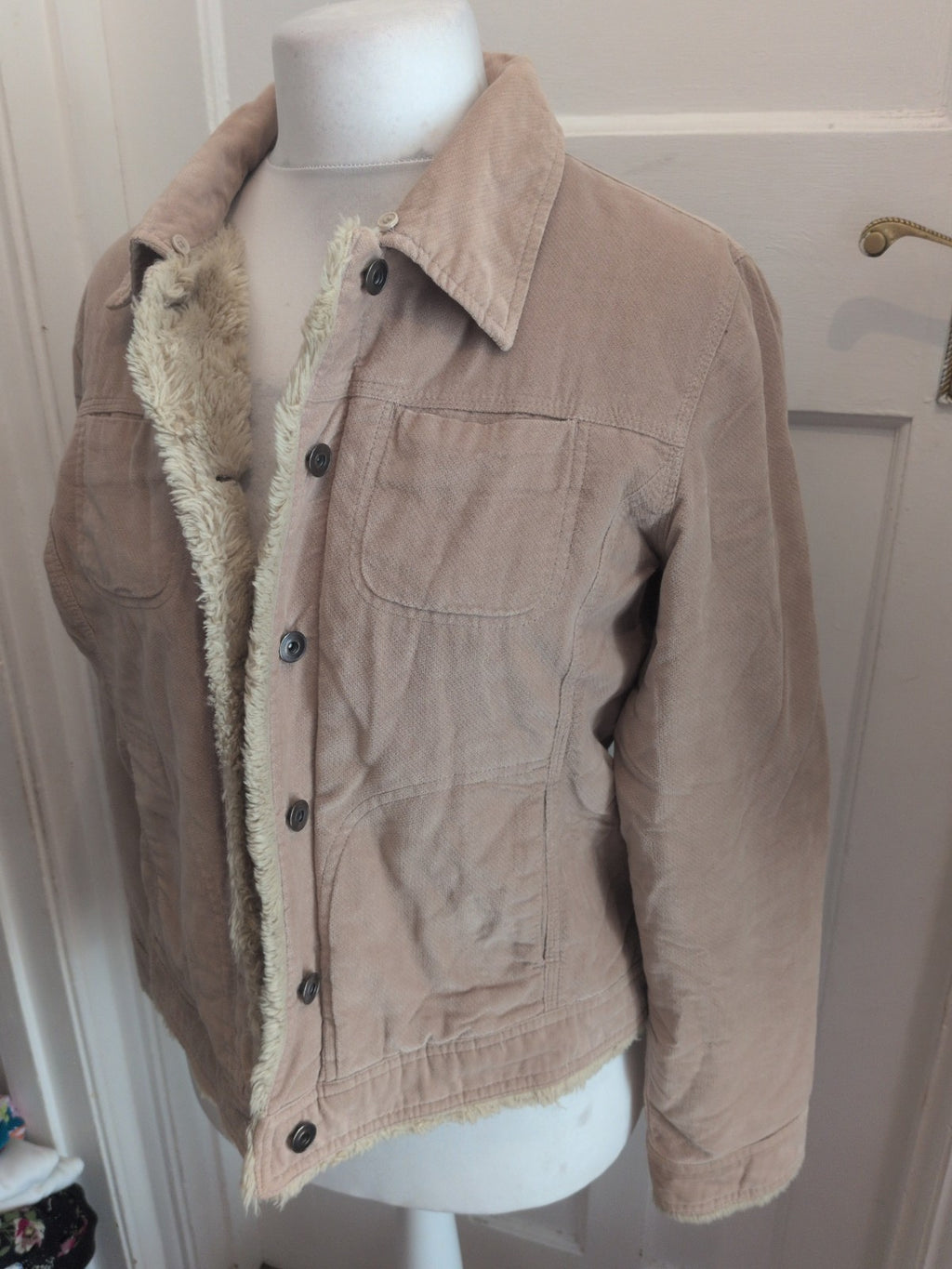 Papaya 16 Beige Lined Faux Fur Jacket