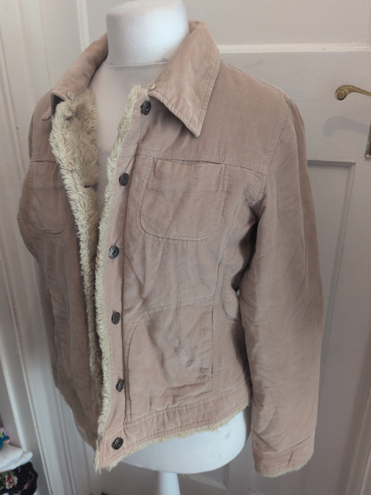 Papaya 16 Beige Lined Faux Fur Jacket
