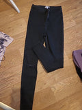 Ladies In The Style Size 8 Black Ripped Knee Jeans