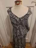 Ladies Per Una Size 12L Grey Toned Sleeveless Long Length Dress