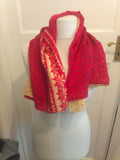 Ladies Pink And Pale Beige Scarf