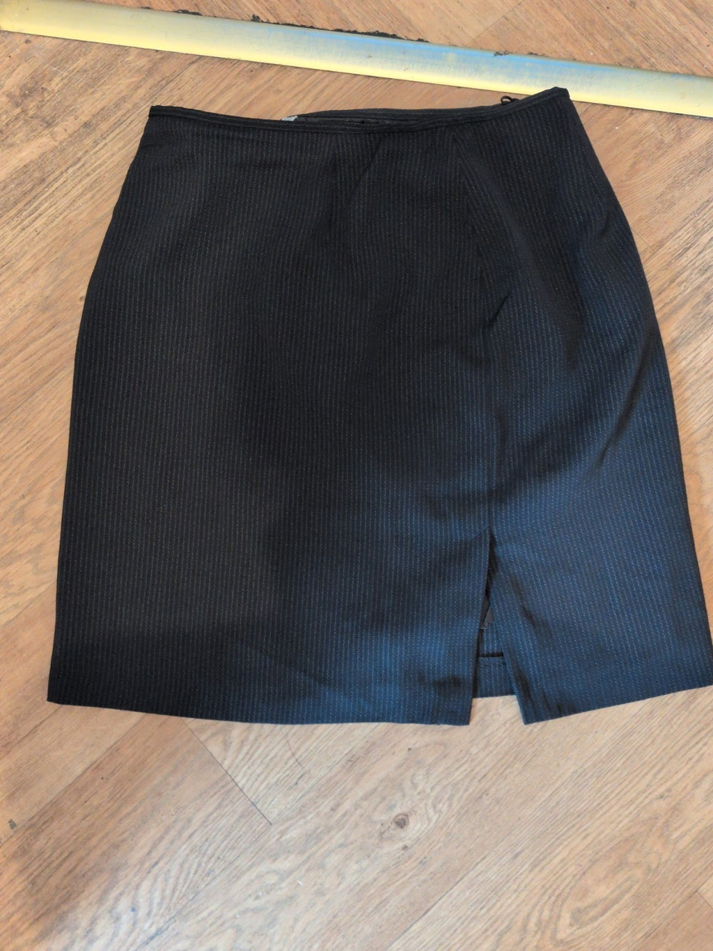 Next 16 Long Black Pinstripe Lined Skirt