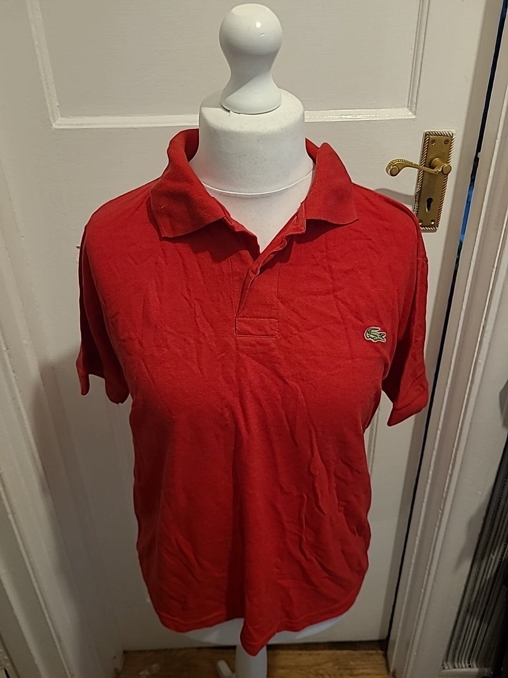Mens Lacoste Size Medium Red Polo