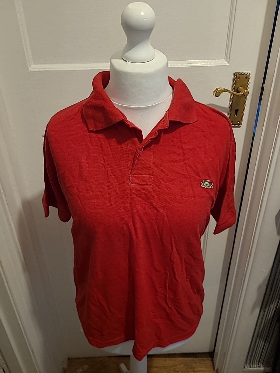 Mens Lacoste Size Medium Red Polo
