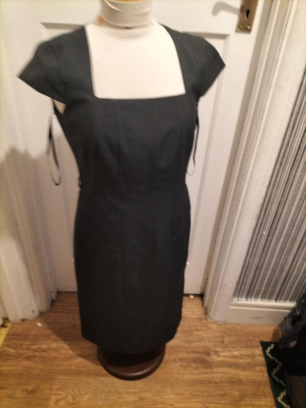 Ladies Debenhams 10 Dark Grey Sleeveless Dress
