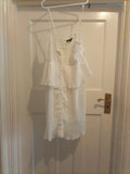 Ladies I Saw It First Size 6 White Crinkle Top
