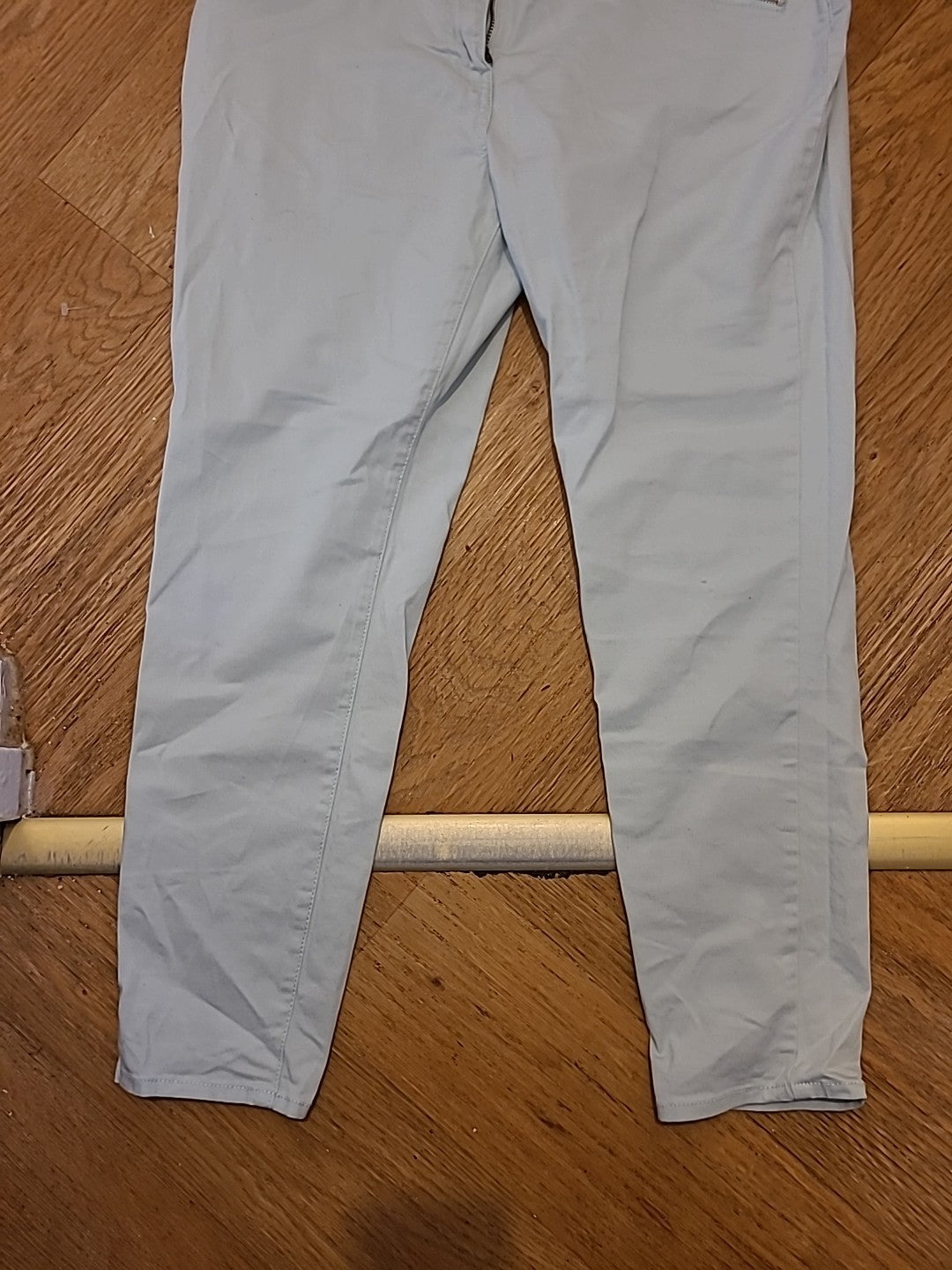 Ladies Next Size 14R Pale Blue Ankle Slim Jeans(1 Small Mark On Knee)
