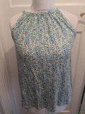 Tu 8 Blue/Green/Yellow Sleeveless Blouse