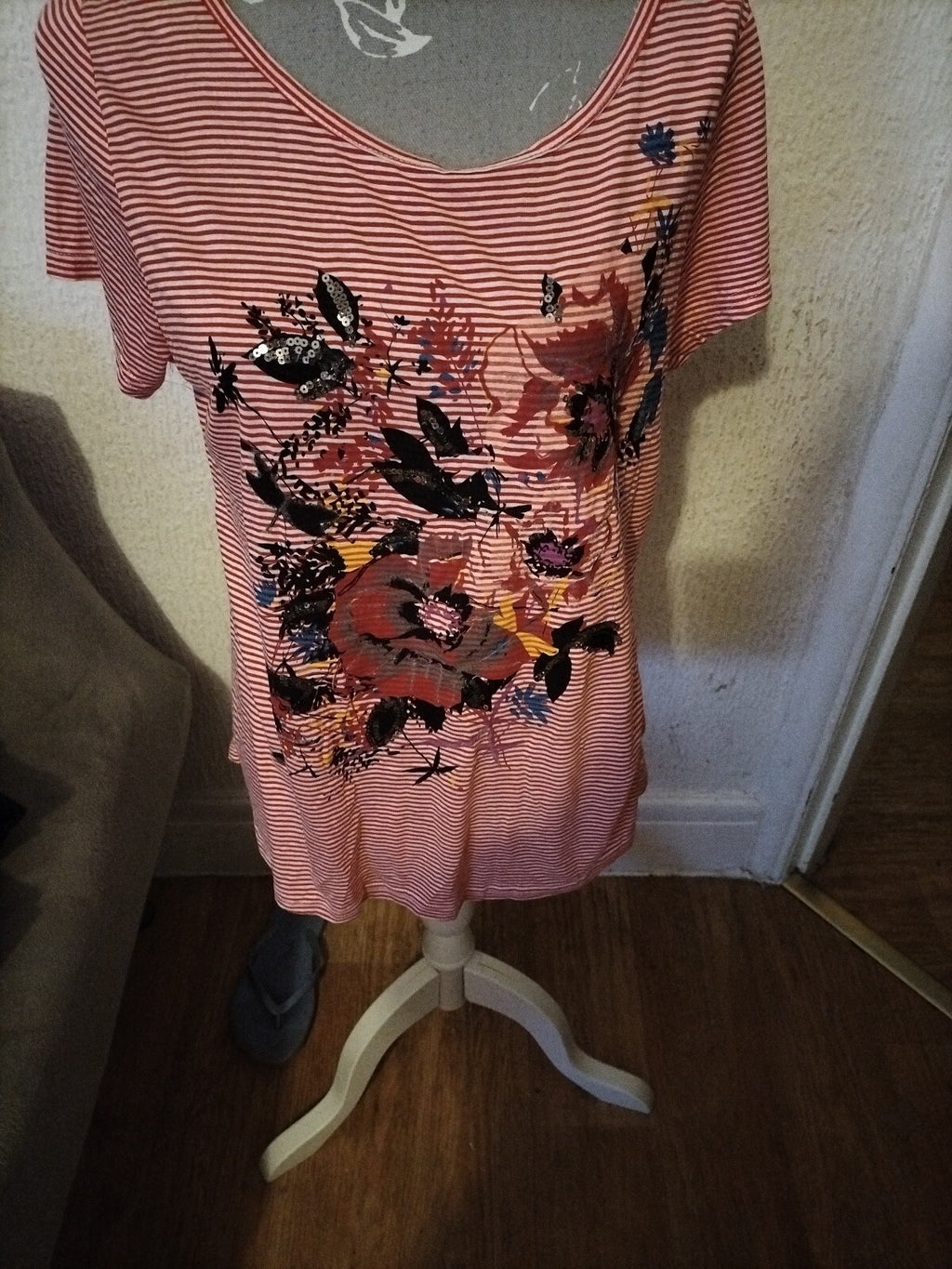 Ladies First Avenue Size Large Brand New Striped Blouse