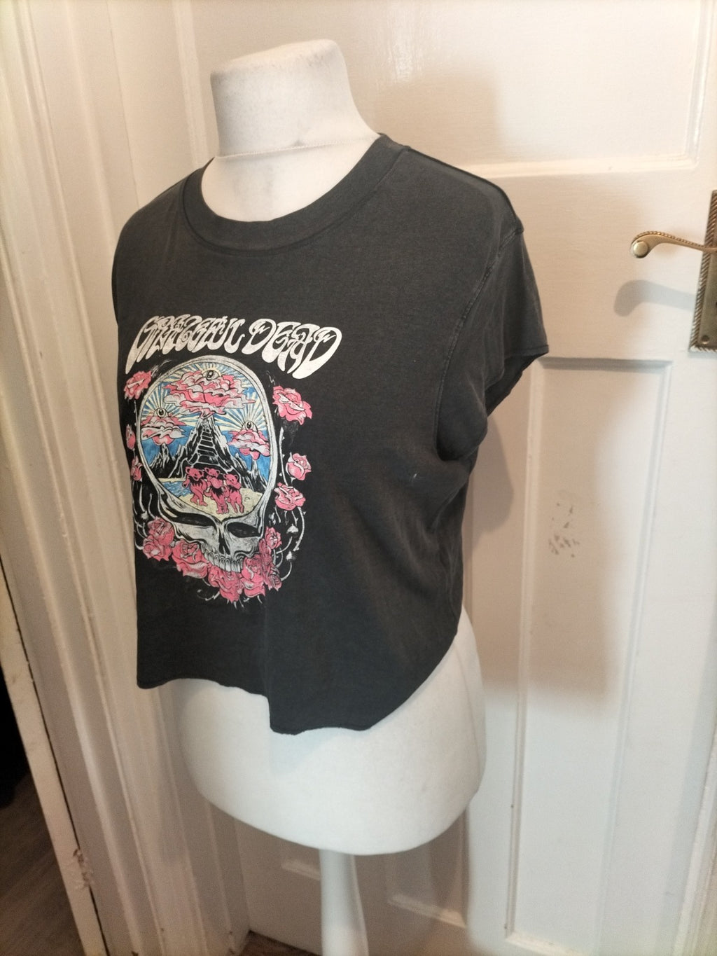 Ladies Grateful Deed Size XL Grey Printed Short Sleeved Tshirt