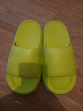 Unisex Size Euro 40-41 Lime Slip On Flips Flops
