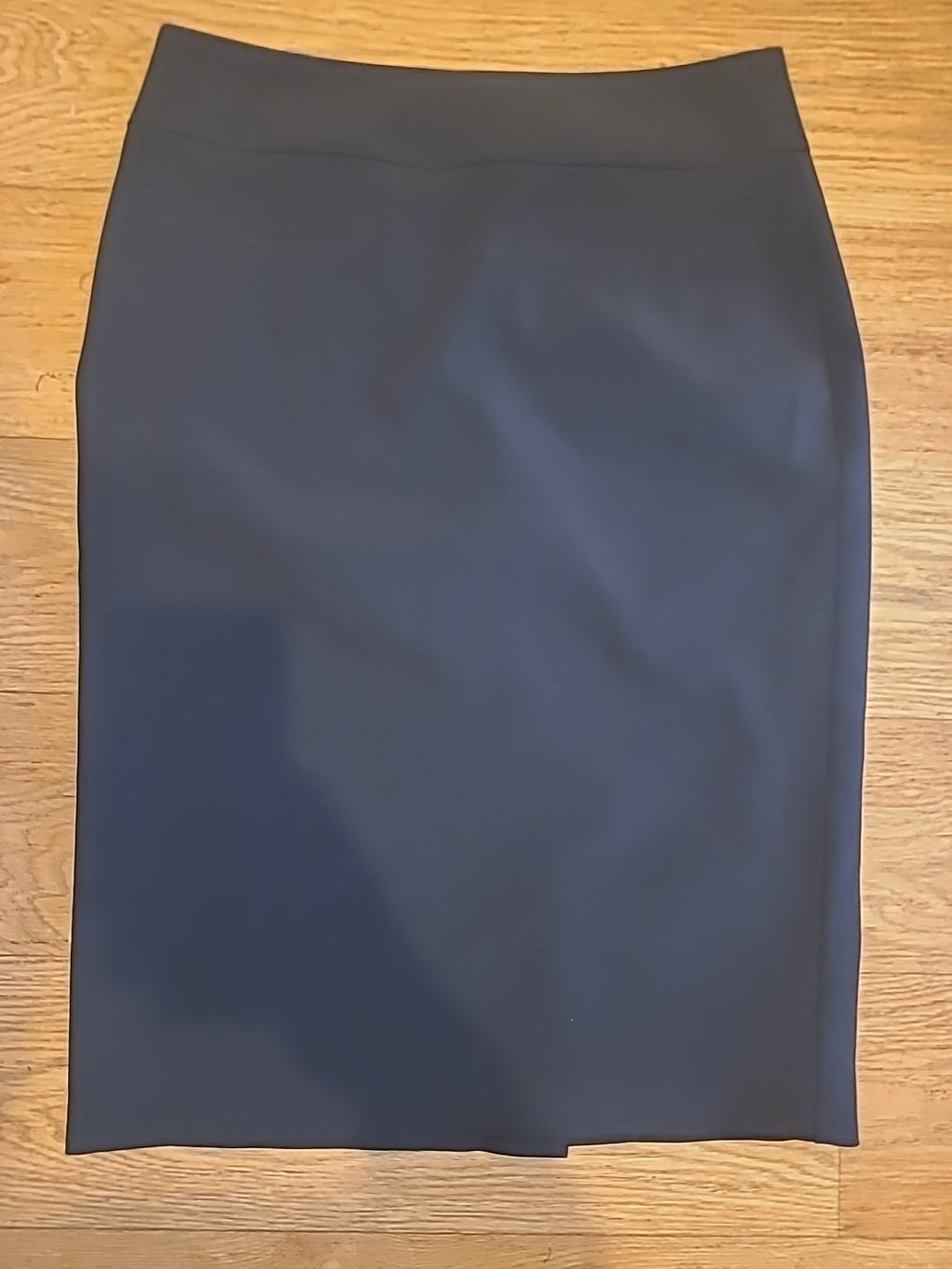 Ladies Marks And Spencer Size 8 Black Lined Skirt
