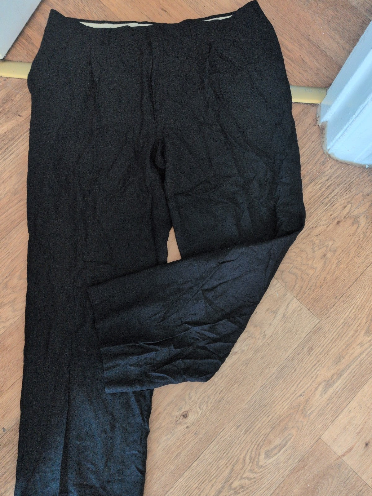 Harrods 40R Black Trousers Bobbling