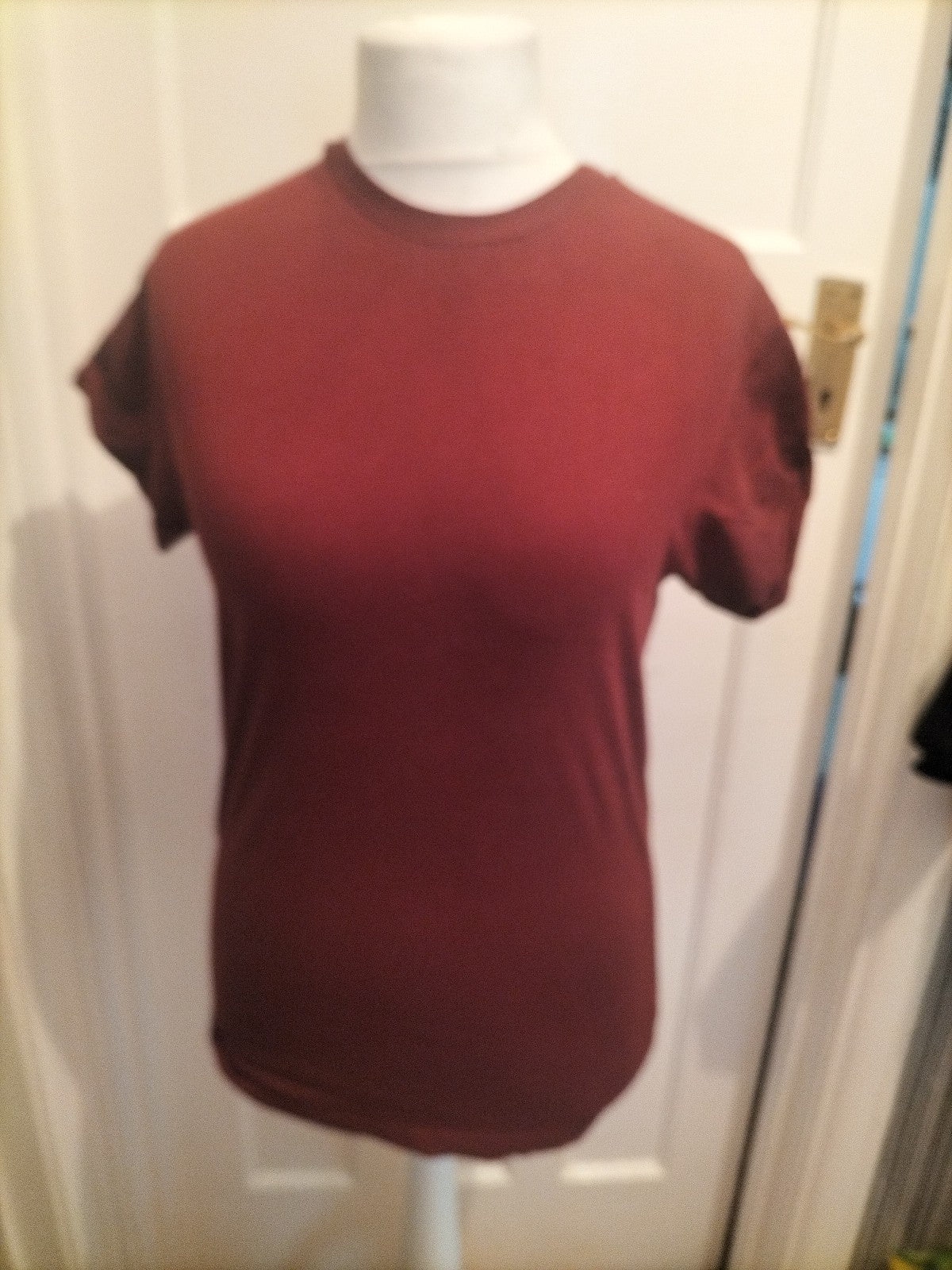 Mens River Island Size Small Browny Purple Short Sleeved Tshirt