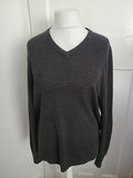 Mens Atlantic Bay Size L Grey Super Soft Machine Washable Jumper