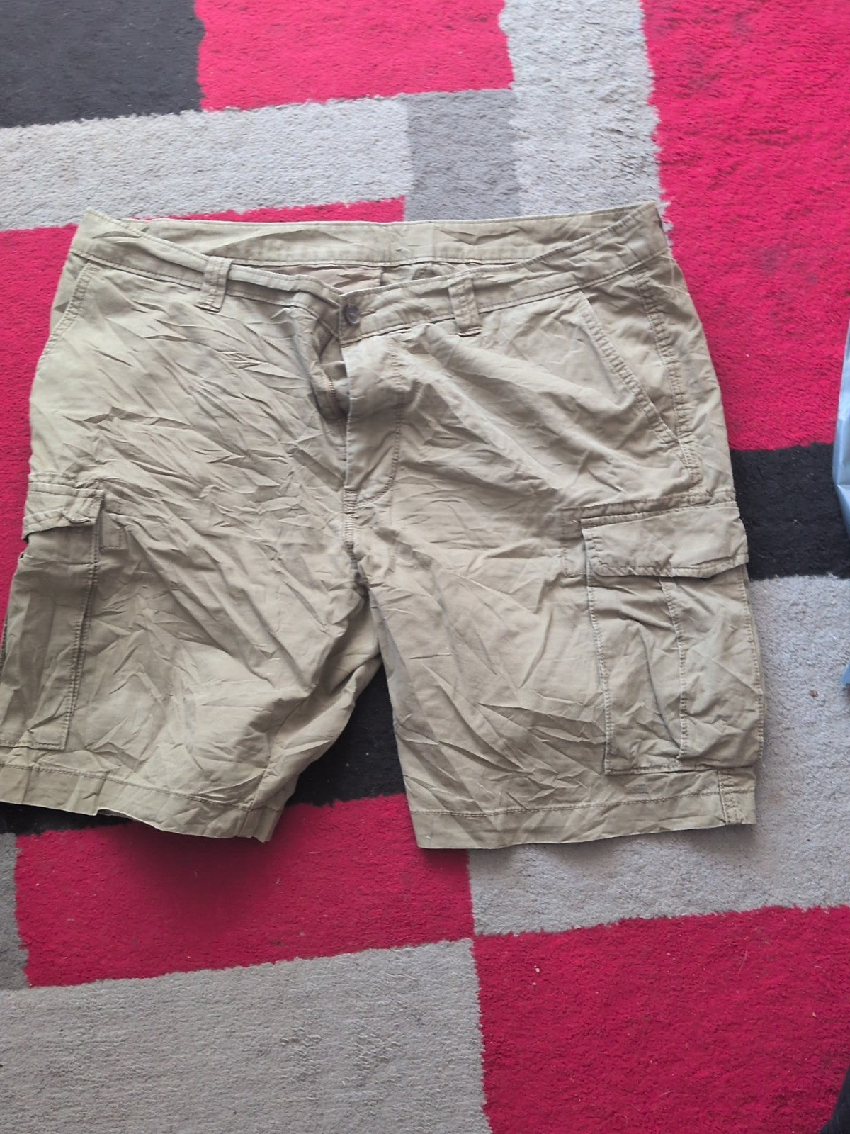 Marks And Spencer 40" Camel Beige Cargo Shorts