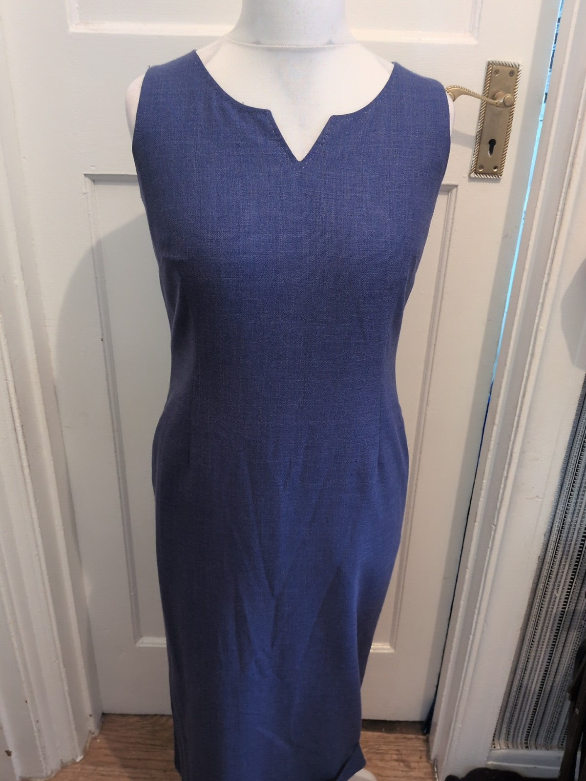 Alexon 12 Navy Blue Lined Sleeveless Dress
