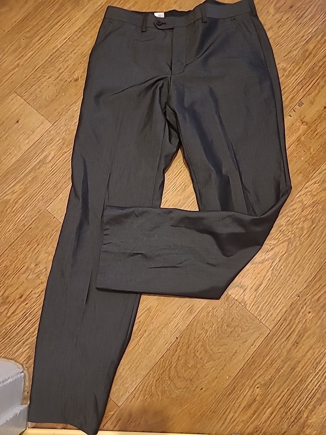 Mens Next Size 32R Metallic Grey Trousers