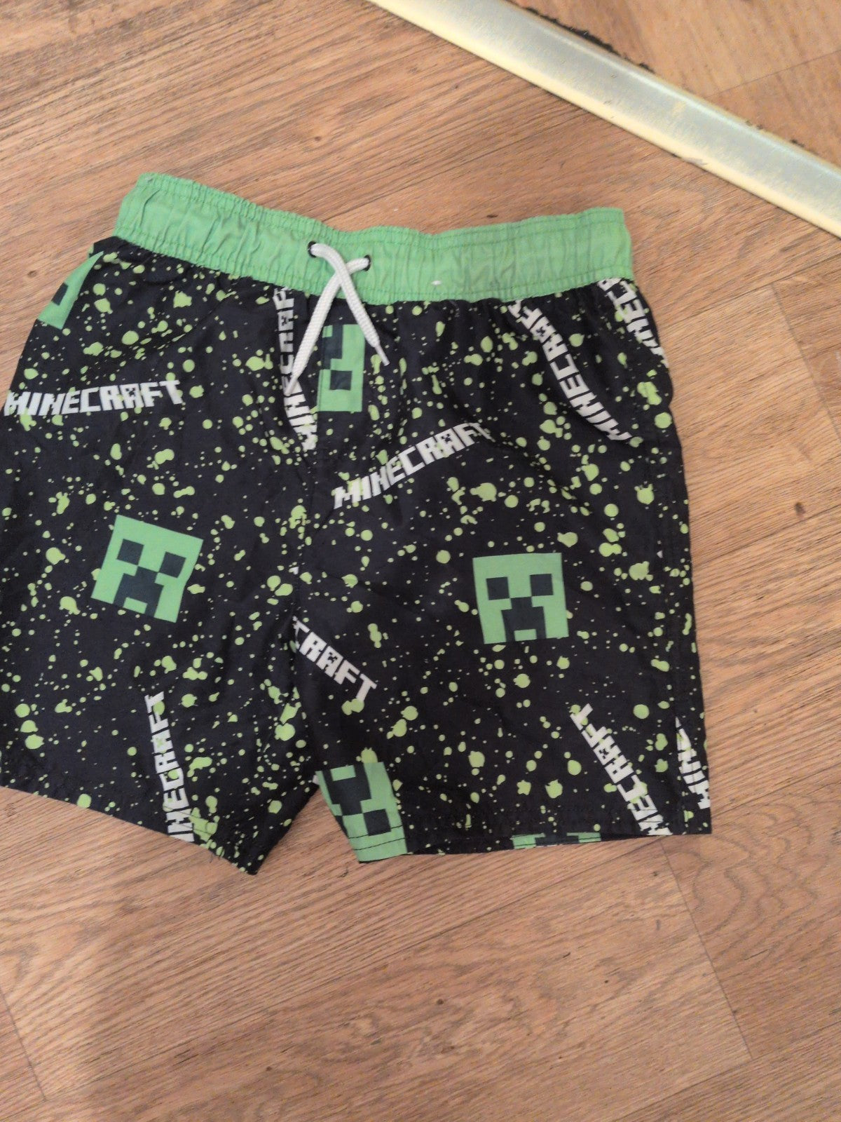 Boys George Age 9-10 Years Green Minecraft Swim Shorts