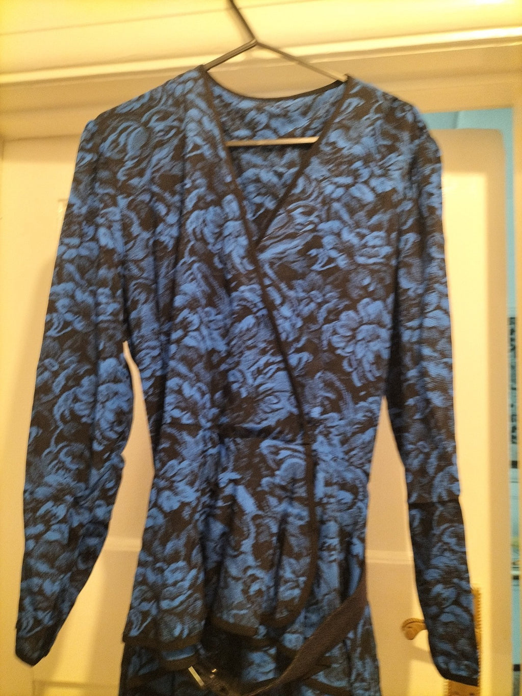 Ladies Size Medium Royal Blue/black Vintage Dress
