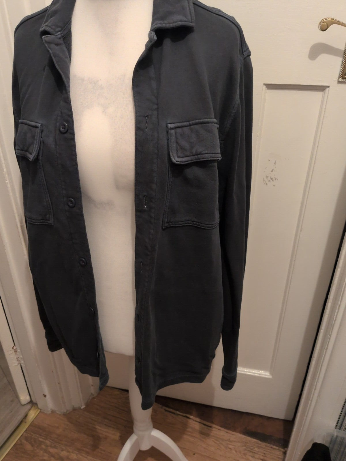 M&S Medium Dark Teal Navy Long Sleeve Shirt