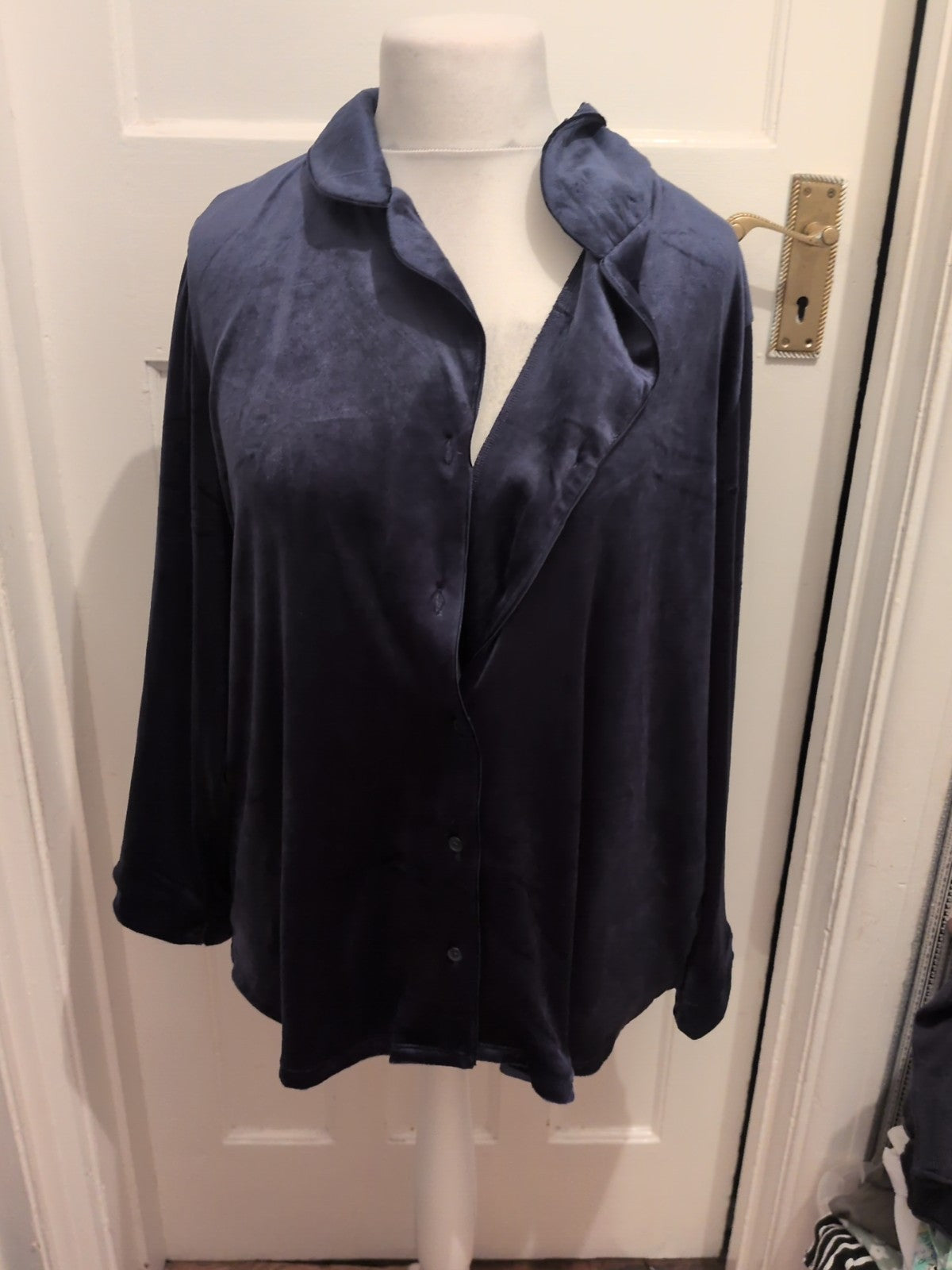Primark Size XL Navy Long Sleeve Pyjamas Top