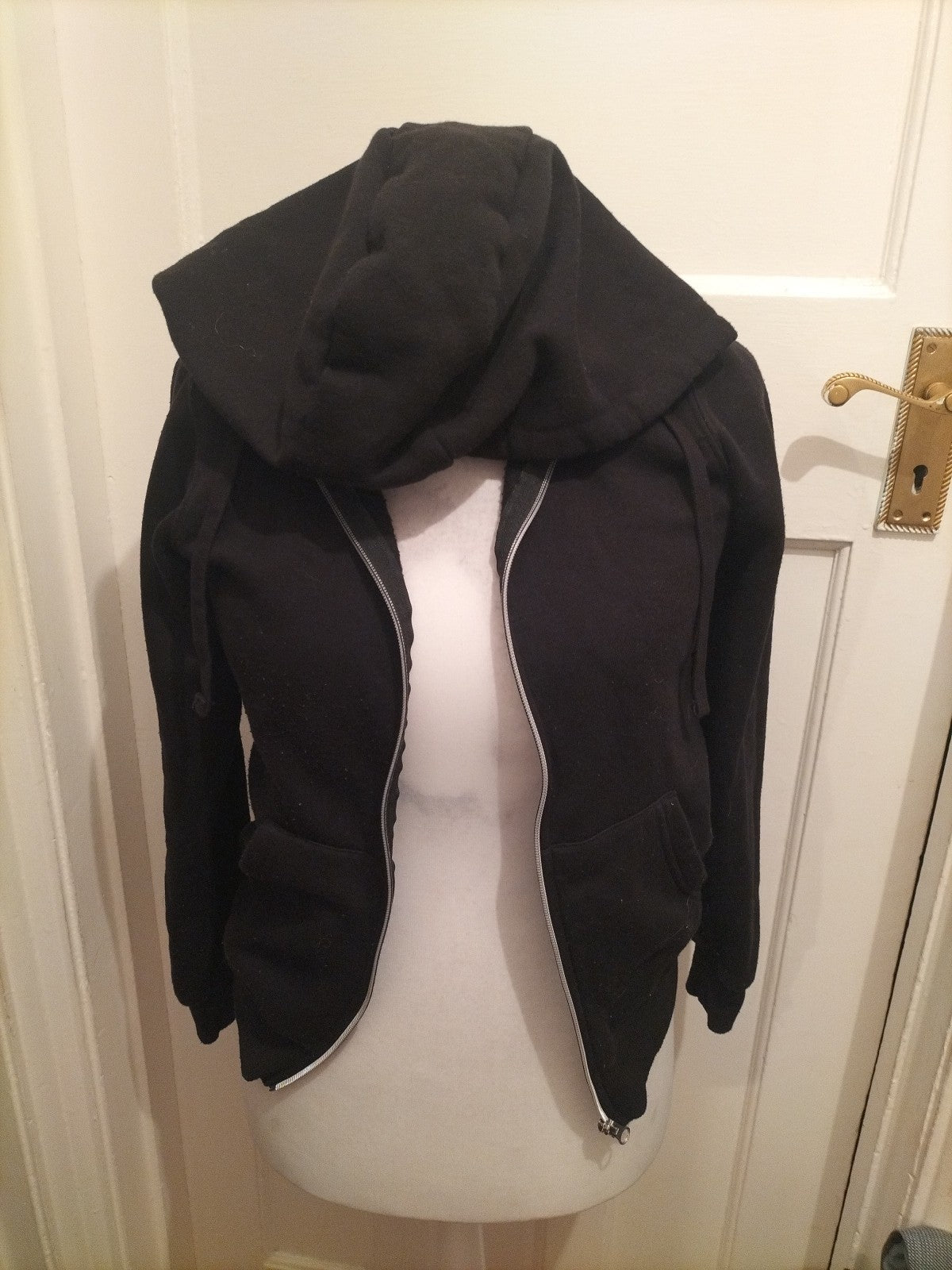 Ladies Primark Size 4-6 Black Full Zip Hoodie