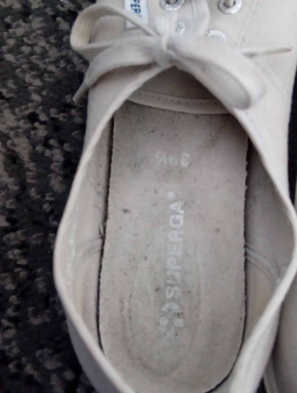 Ladies Superga Size 39.5 Beige Trainers Free Delivery