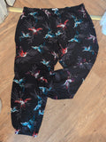 Ladies Marks And Spencer Size 20 Black With Colourful Birds Elasticated...