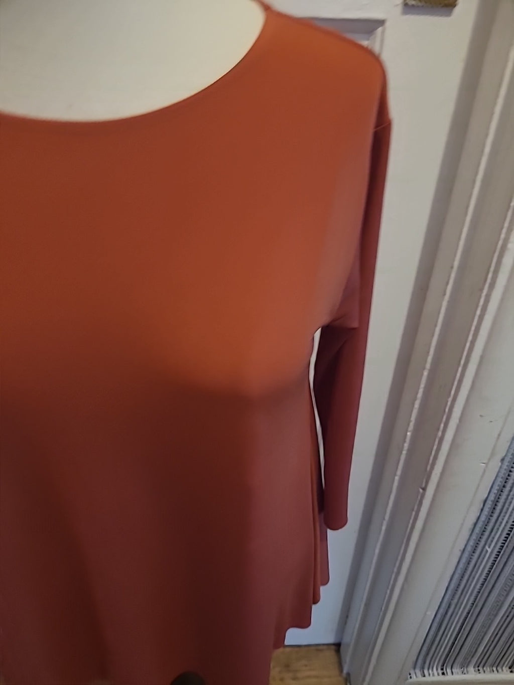 Ladies Great Plains Size 8 Orange Long Sleeved Blouse