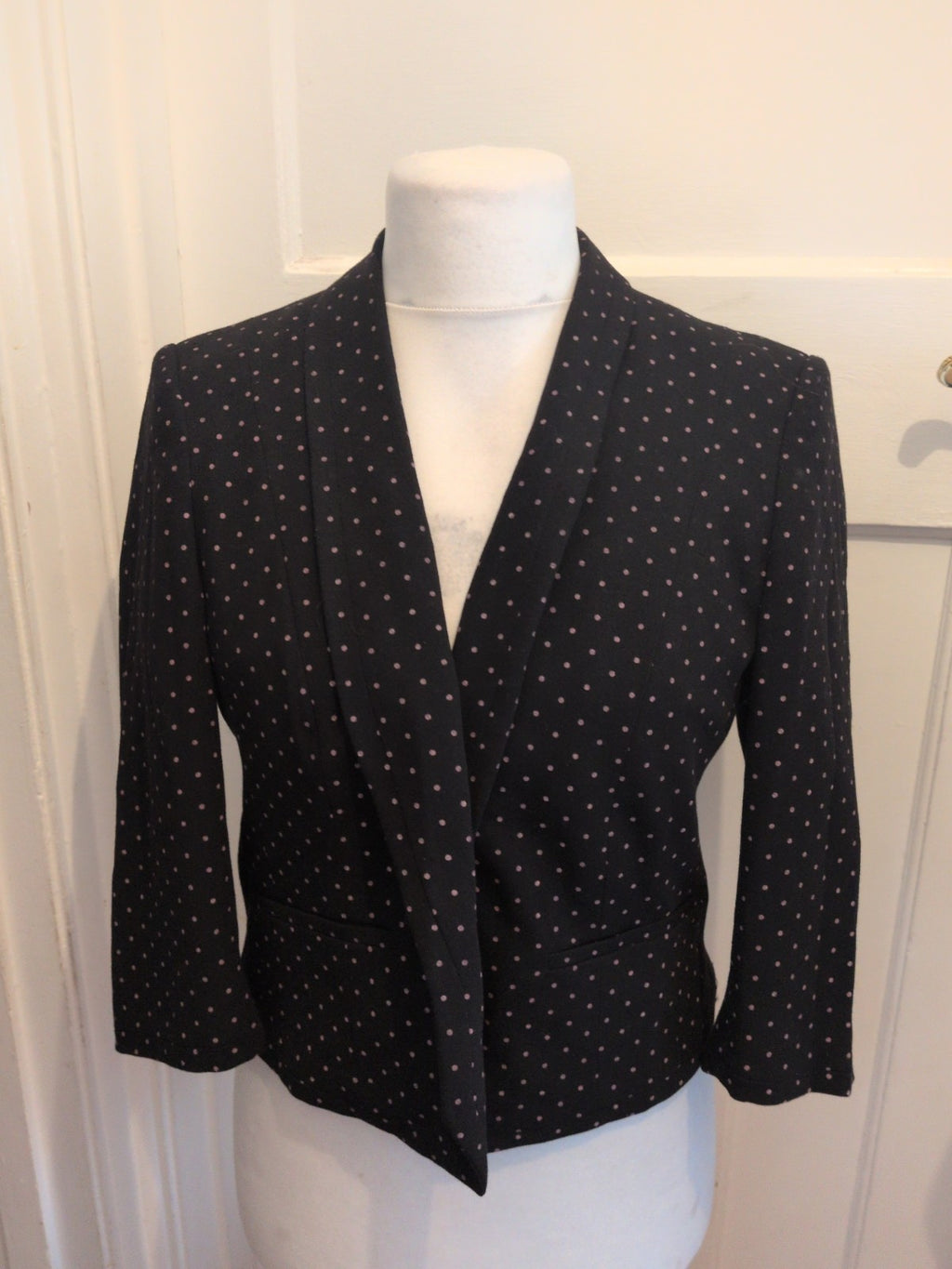 Red Herring 14 Black And Purple Spotty Blazer