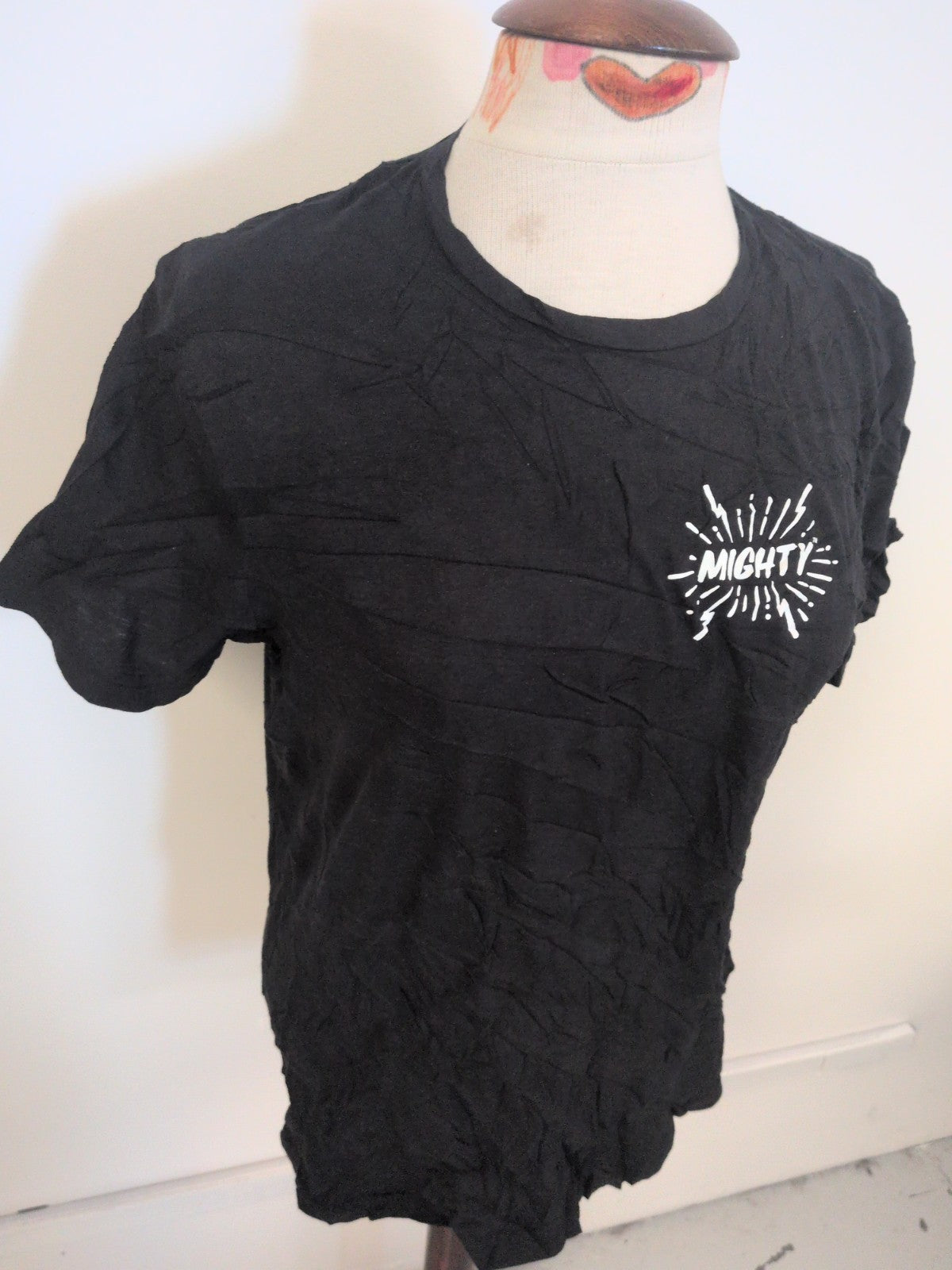 Ladies Uneek Size Medium Black Mighty Short Sleeve T-shirt