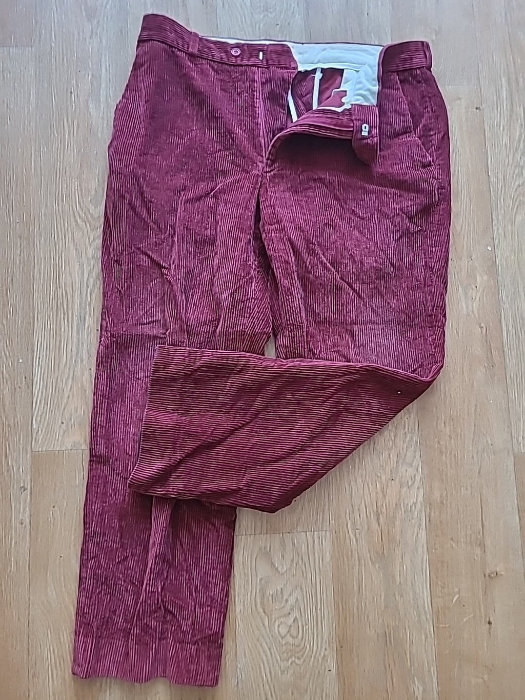 Mens Brocks Size 36S Purple Coderoy Trousers