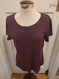 Mens Decathlon Size M/L Deep Purple Short Sleeved Tshirt