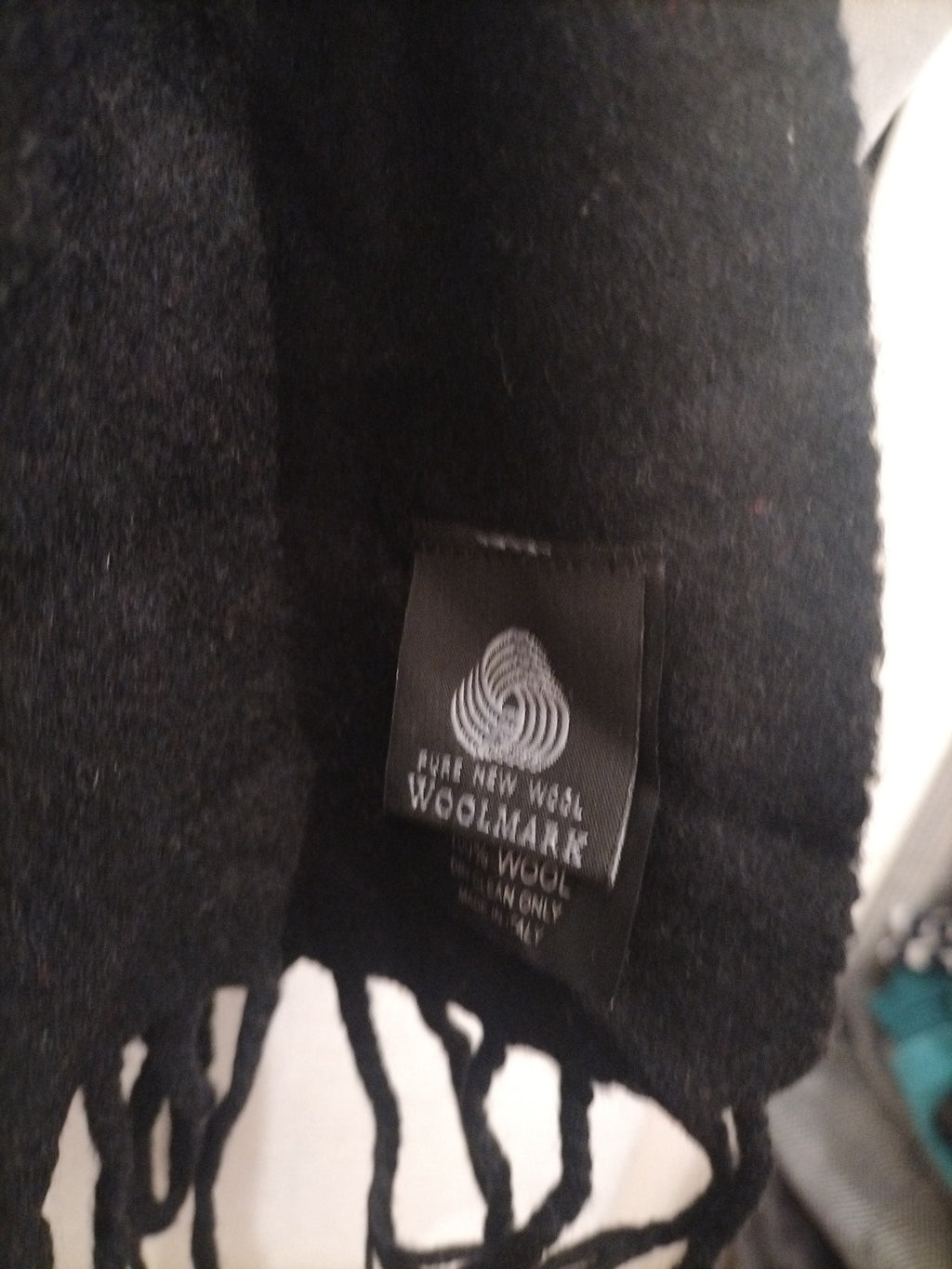 Ladies Il Moro Black Tassled Scarf