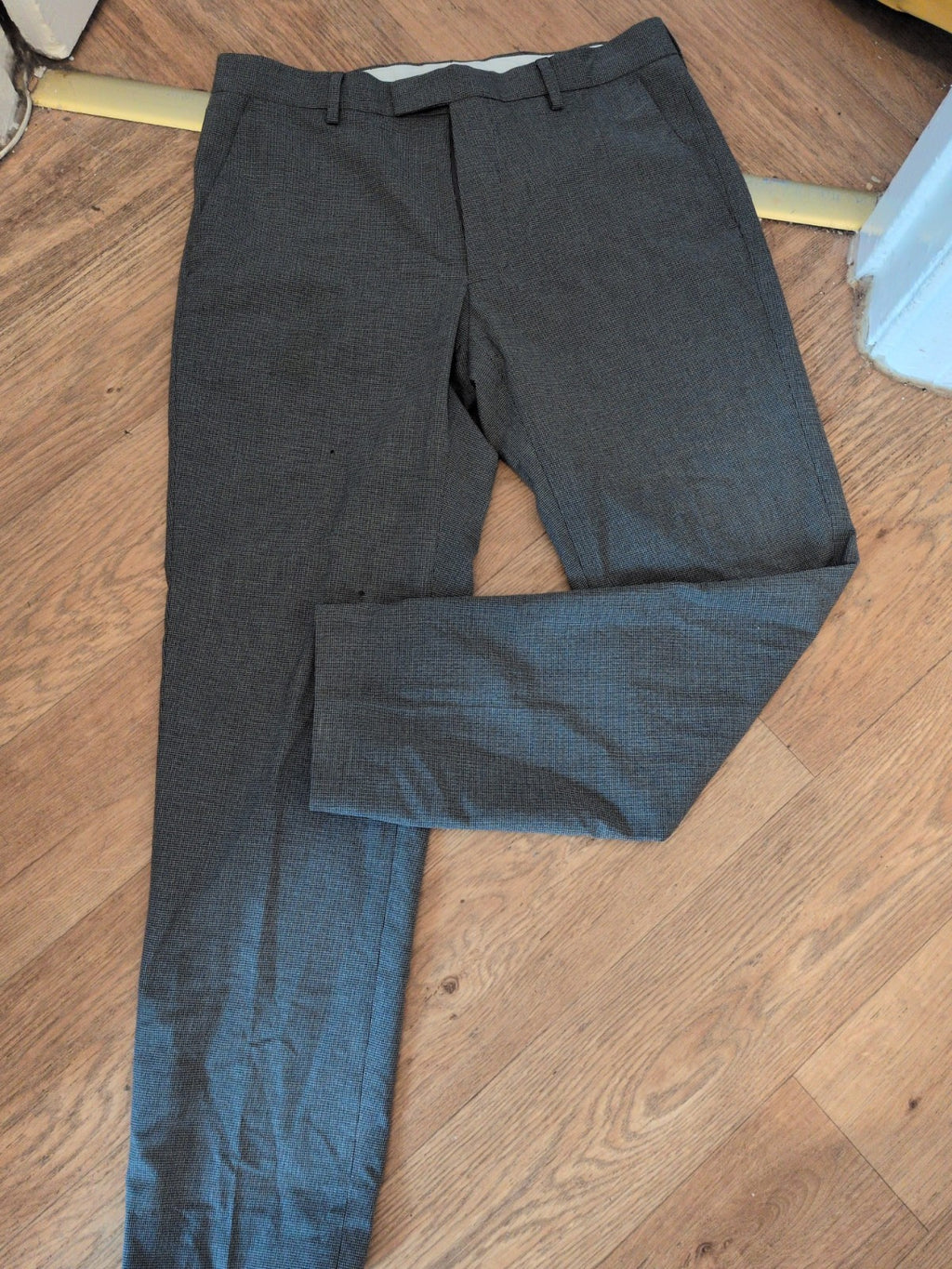 Marks And Spencer 34x29 Black Coderoy Trousers