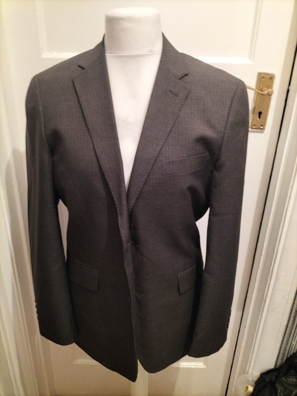 Mens Taylor&Wright Size 38" Dark Grey Padded Lined Suit Jacket