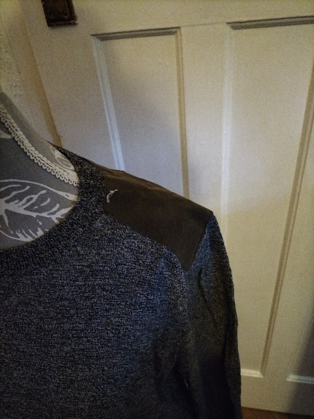 Mens Topman Size XL Grey Fleck Long Sleeved Top