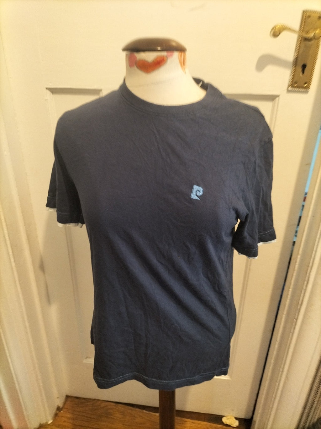 Mens Pierre Cardin Size Small Navy Short Sleeved Pyjama Top