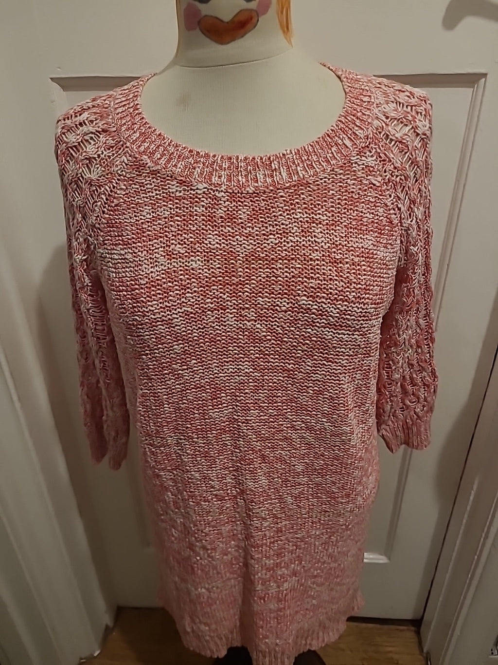 Ladies George Size 14 Pink Fleck Pullover Jumper