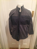 Mens Marks And Spencer Size Small Dark Pewter Zipped Coat