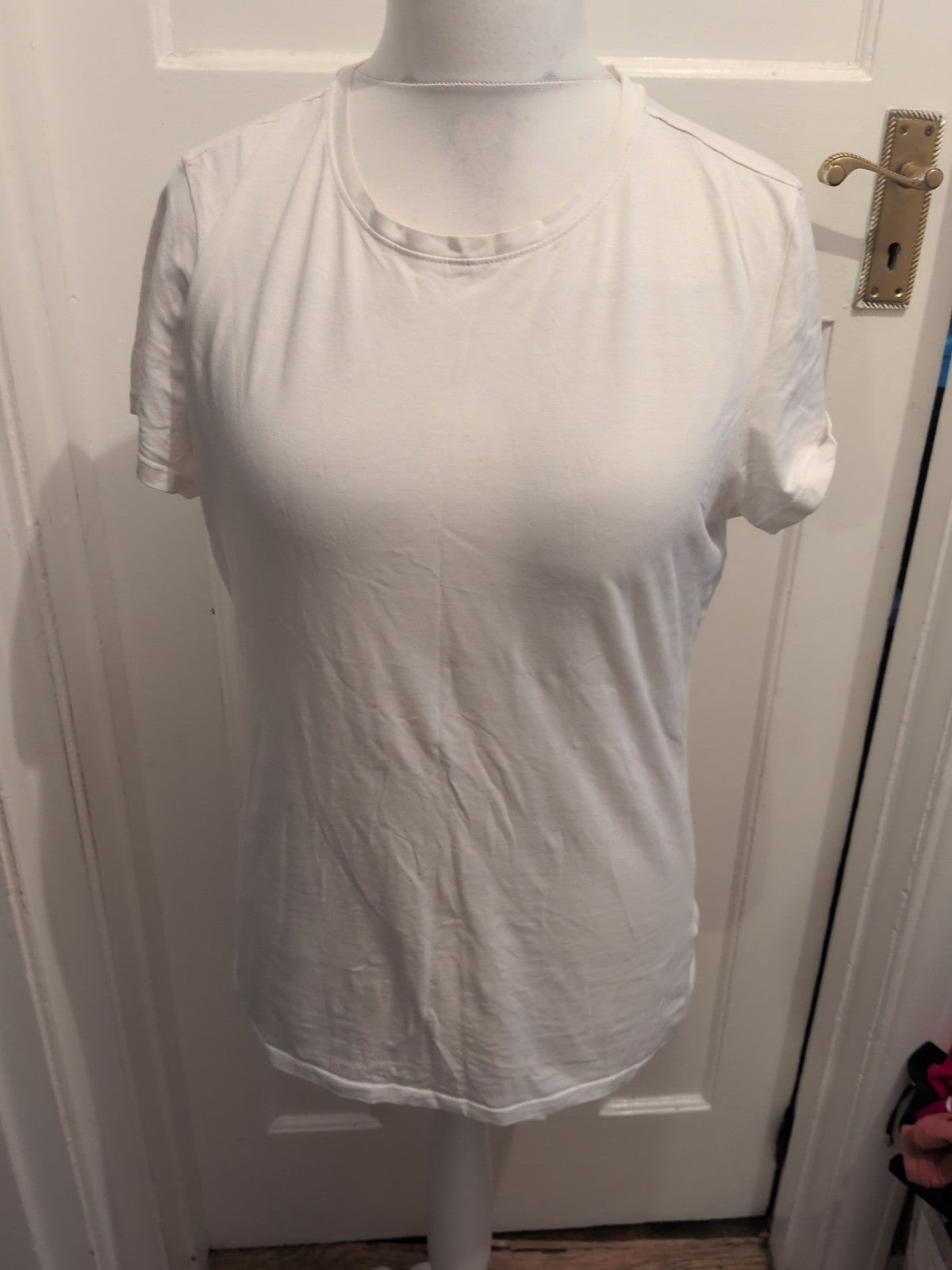 Stretch Crew Primark 12-14 White Short Sleeve T-shirt