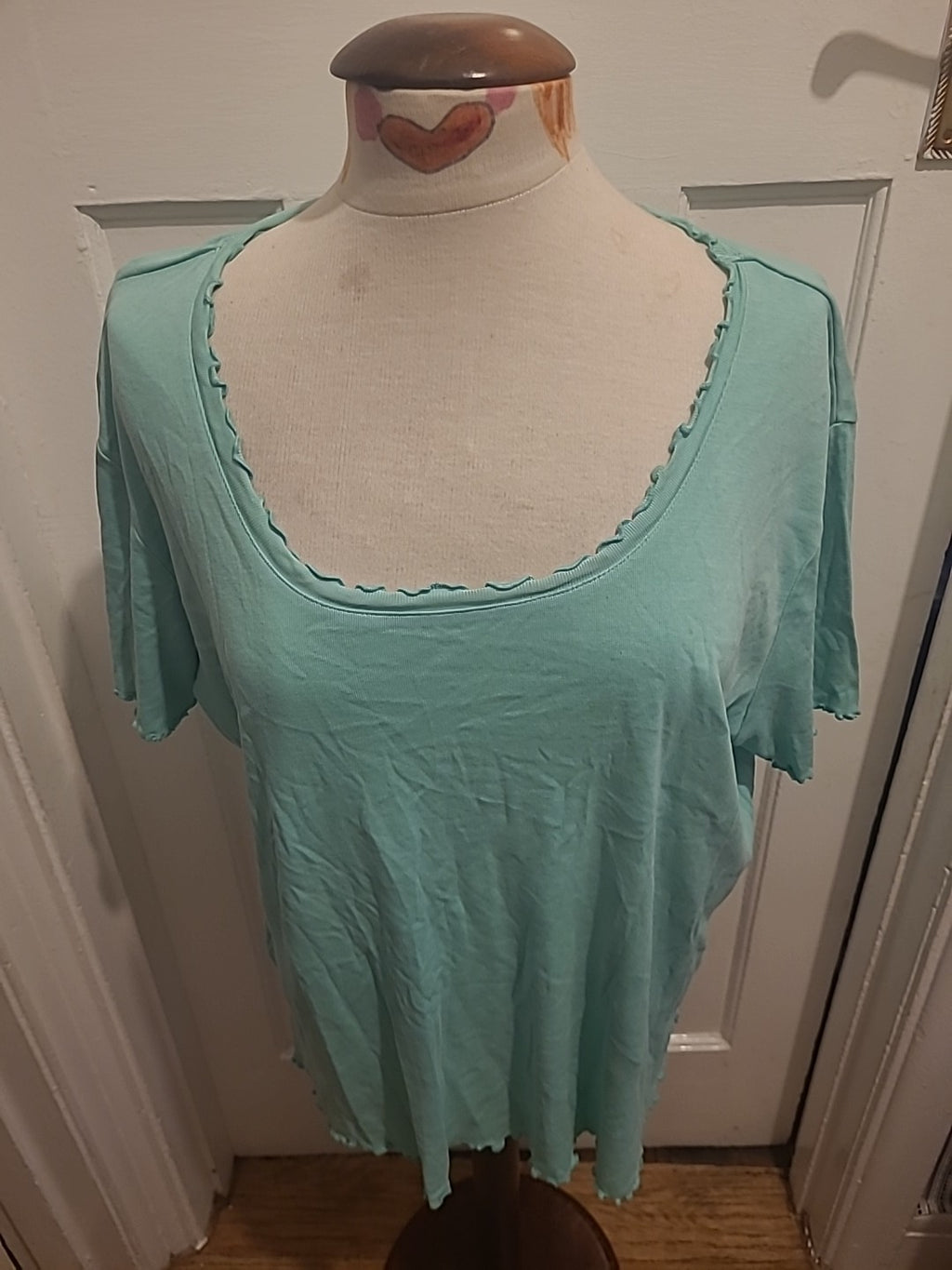 Ladies Rogers + Rogers Size 22 Mint Short Sleeve Blouse