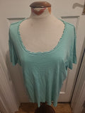 Ladies Rogers + Rogers Size 22 Mint Short Sleeve Blouse