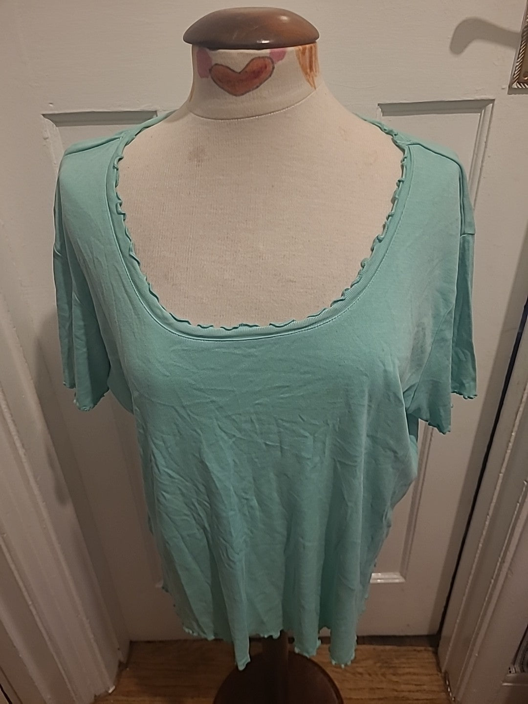 Ladies Rogers + Rogers Size 22 Mint Short Sleeve Blouse