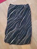 Ladies Lauren Duvar Size 14 Beige Black Lined Skirt